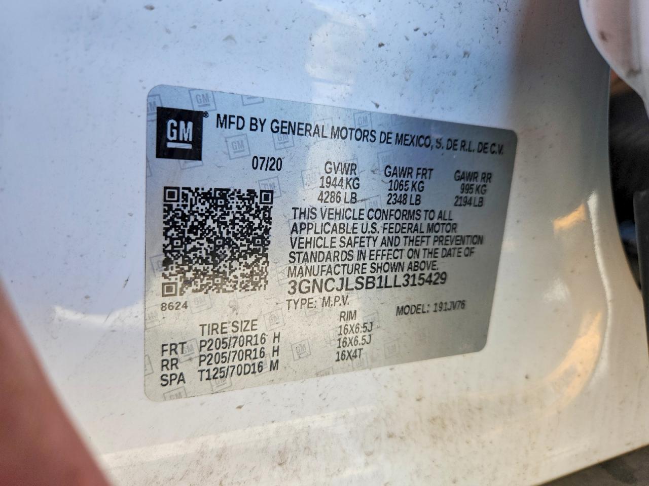 Chevrolet Trax 1lt