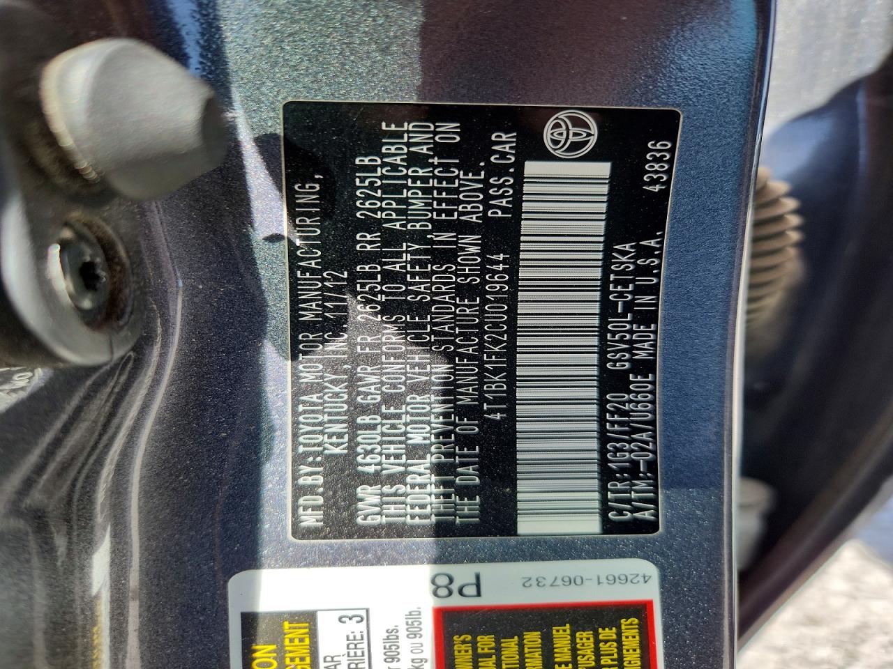 Toyota Camry Se V6