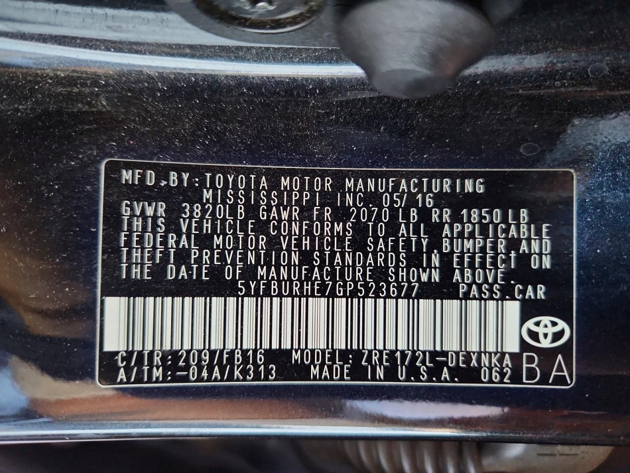 Toyota Corolla Le