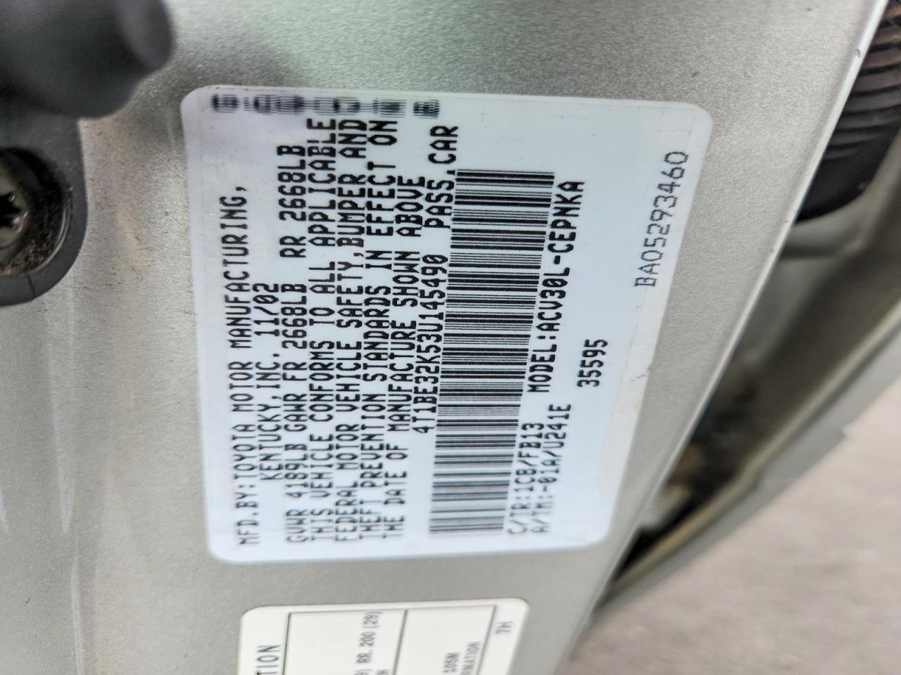 Toyota Camry Le