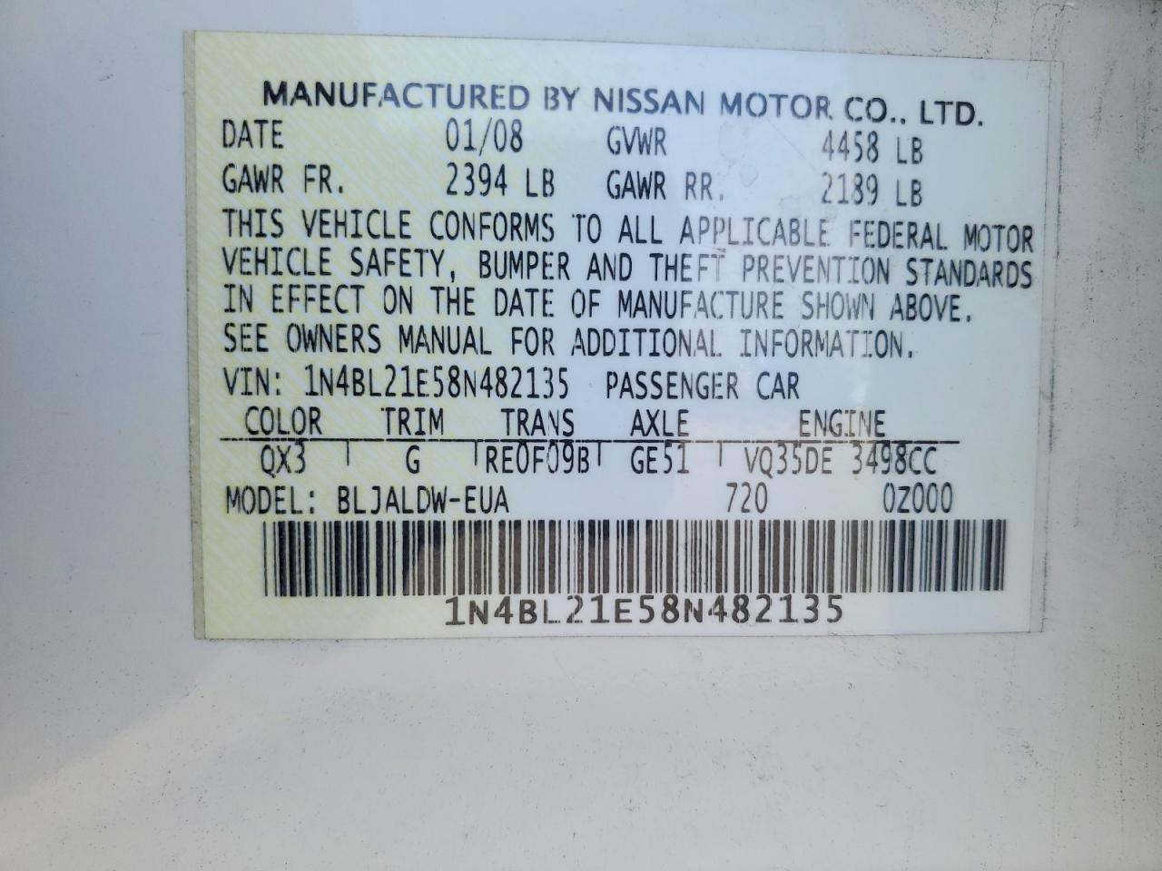 Nissan Altima 3.5 Se