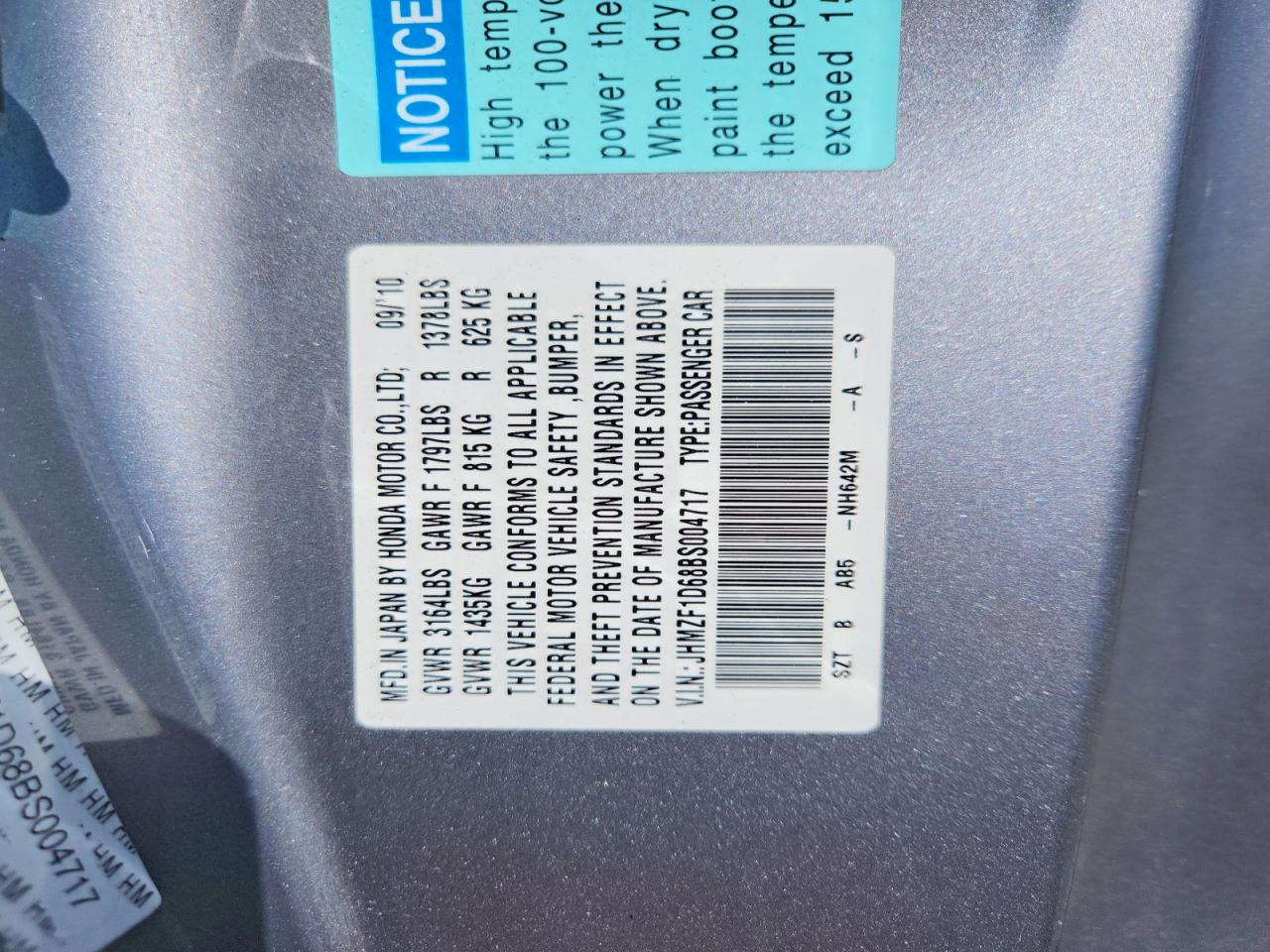 Bcib Cr-z Ex Ma