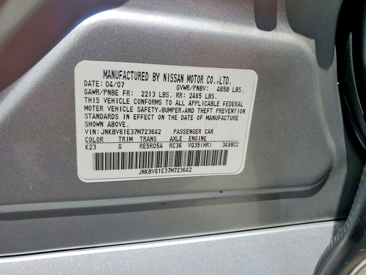 INFINITI G35 Base Base