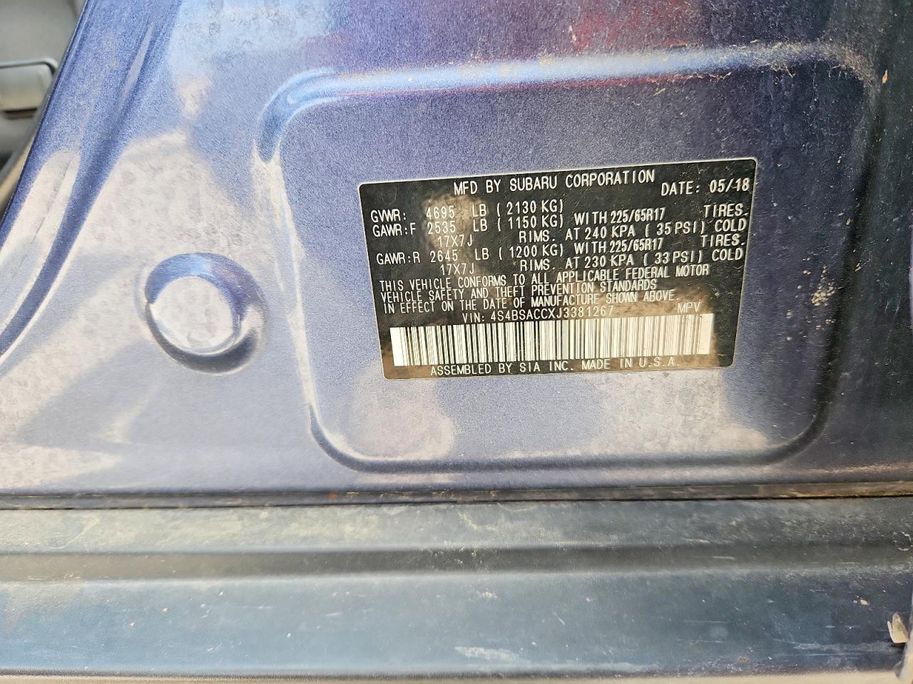 Subaru Outback 2.5i Premium