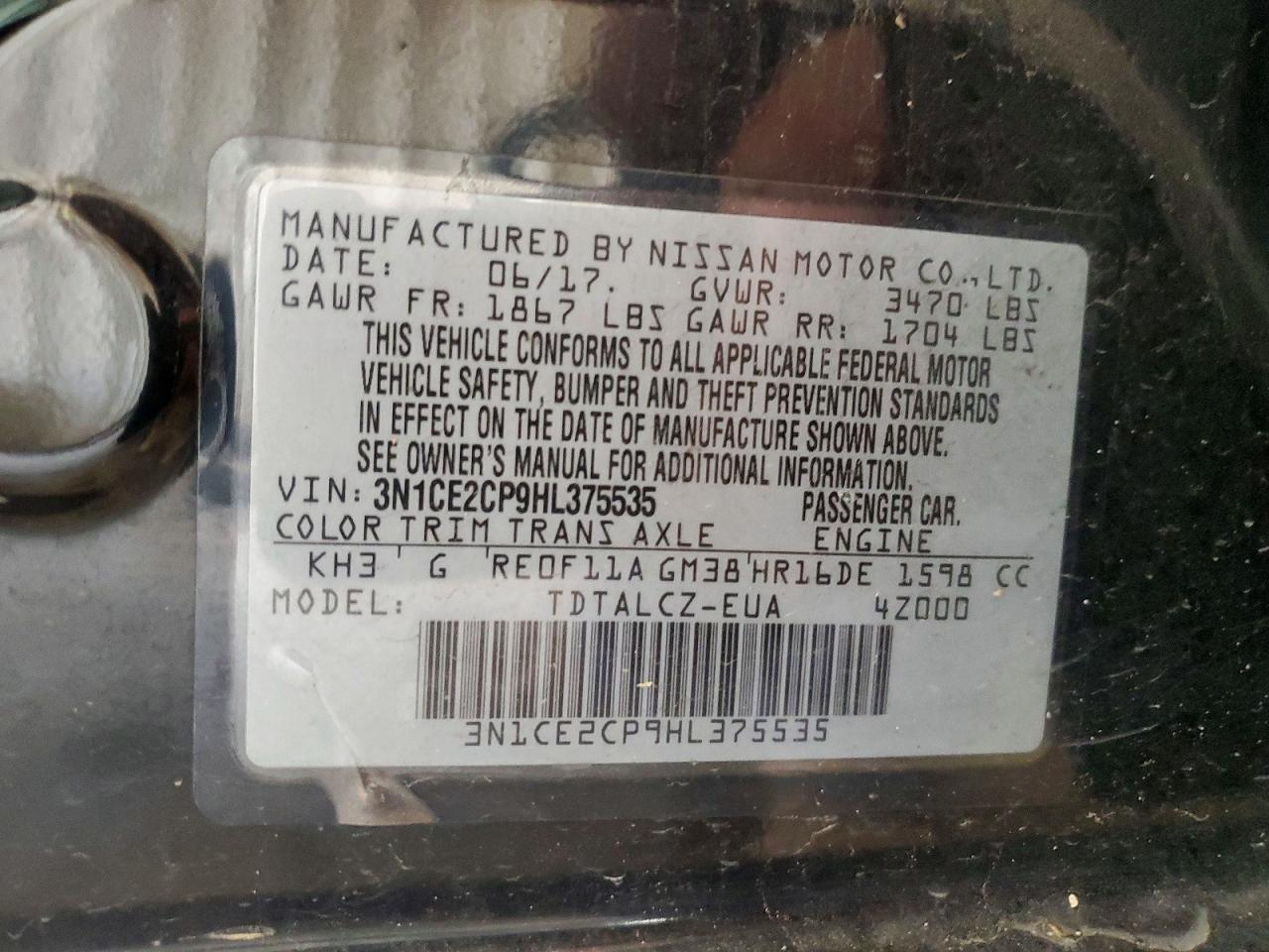 Nissan Versa S Plus