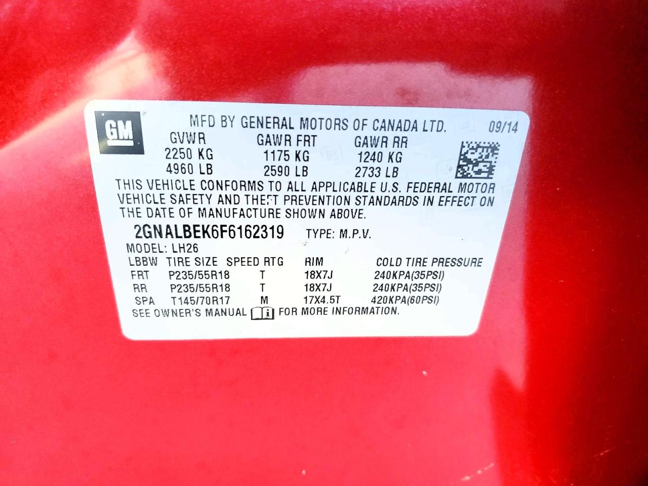 Chevrolet Equinox Lt