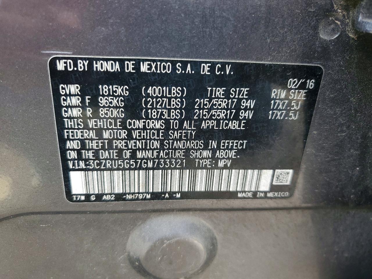 Honda HR-V Ex