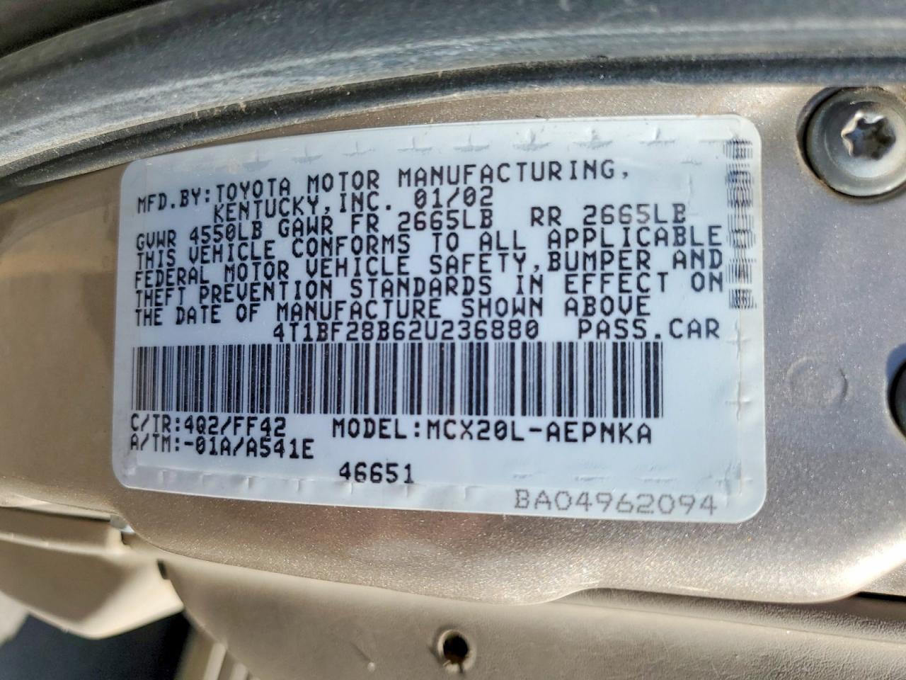Toyota Avalon Xl