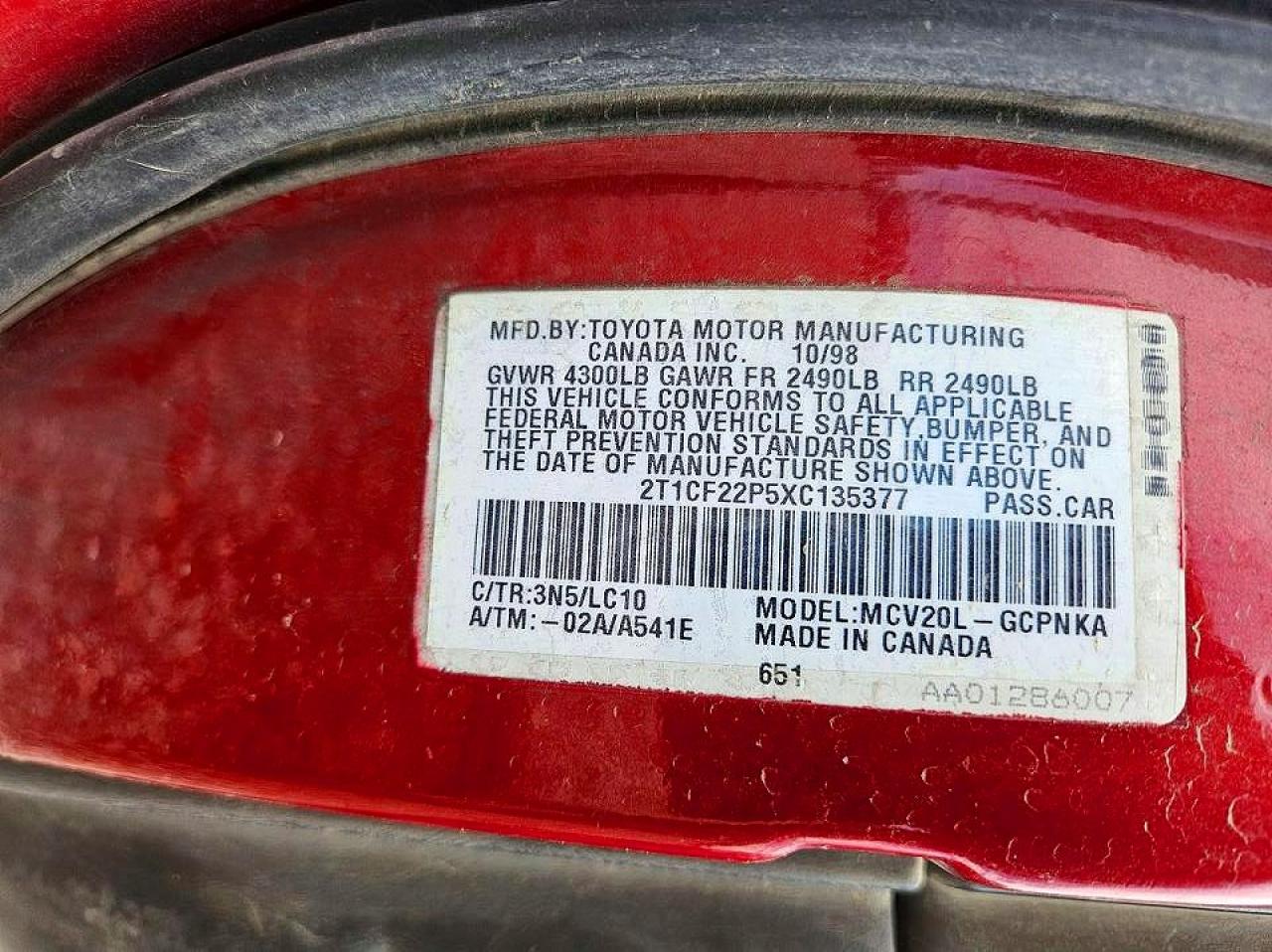 Toyota Camry Sle V6