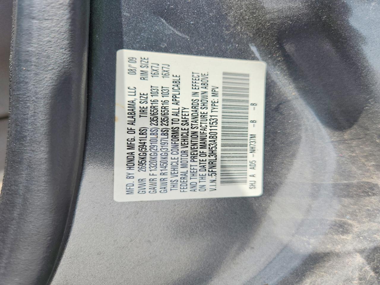 Honda Odyssey Ex