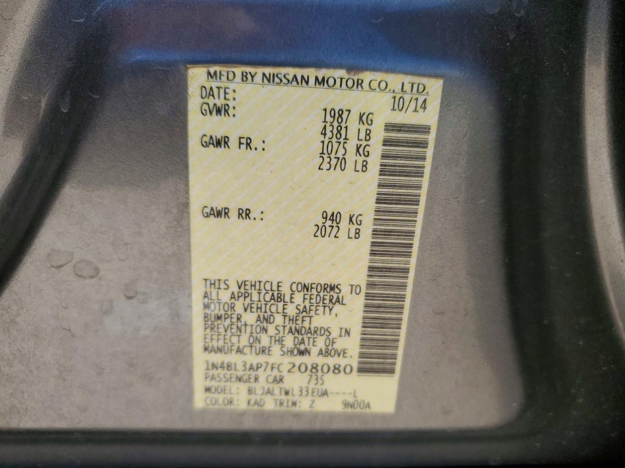 Nissan Altima 3.5 Sl