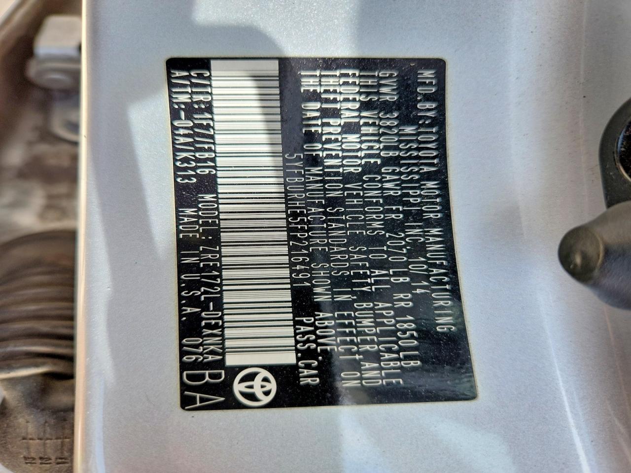 Toyota Corolla Le Plus
