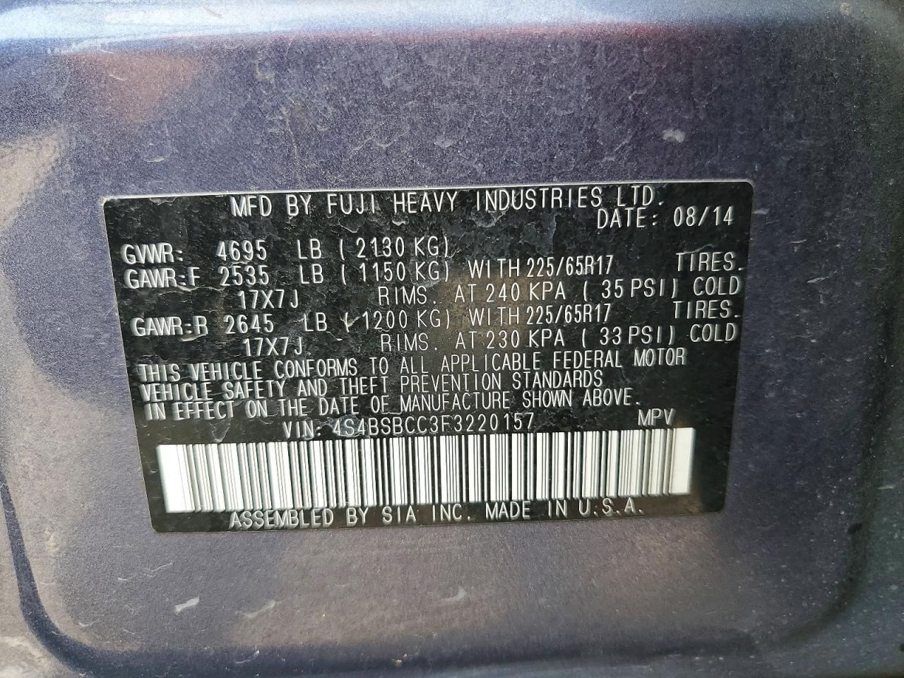 Subaru Outback 2.5i Premium