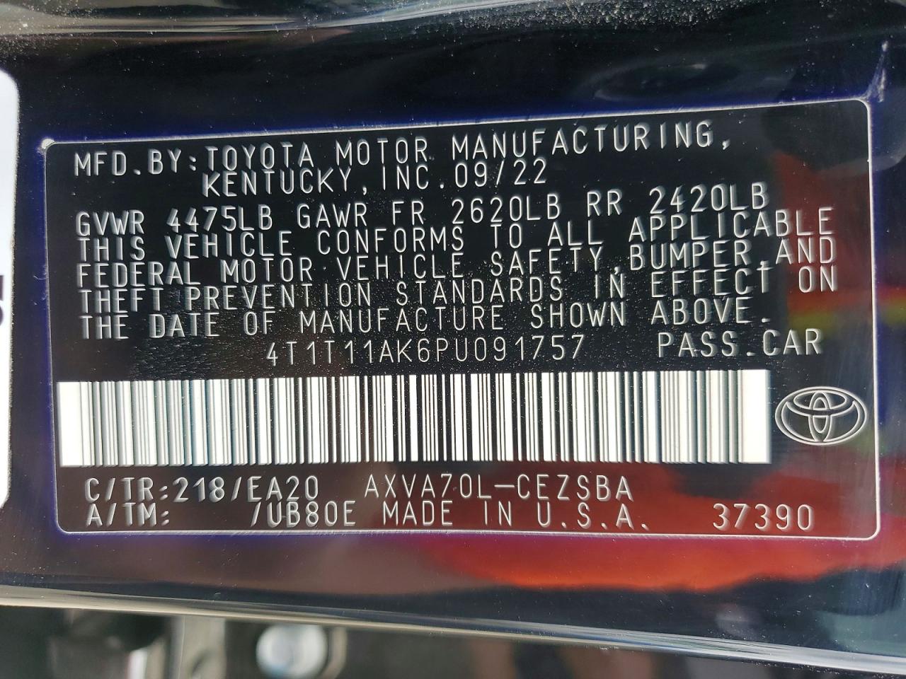 Toyota Camry Se