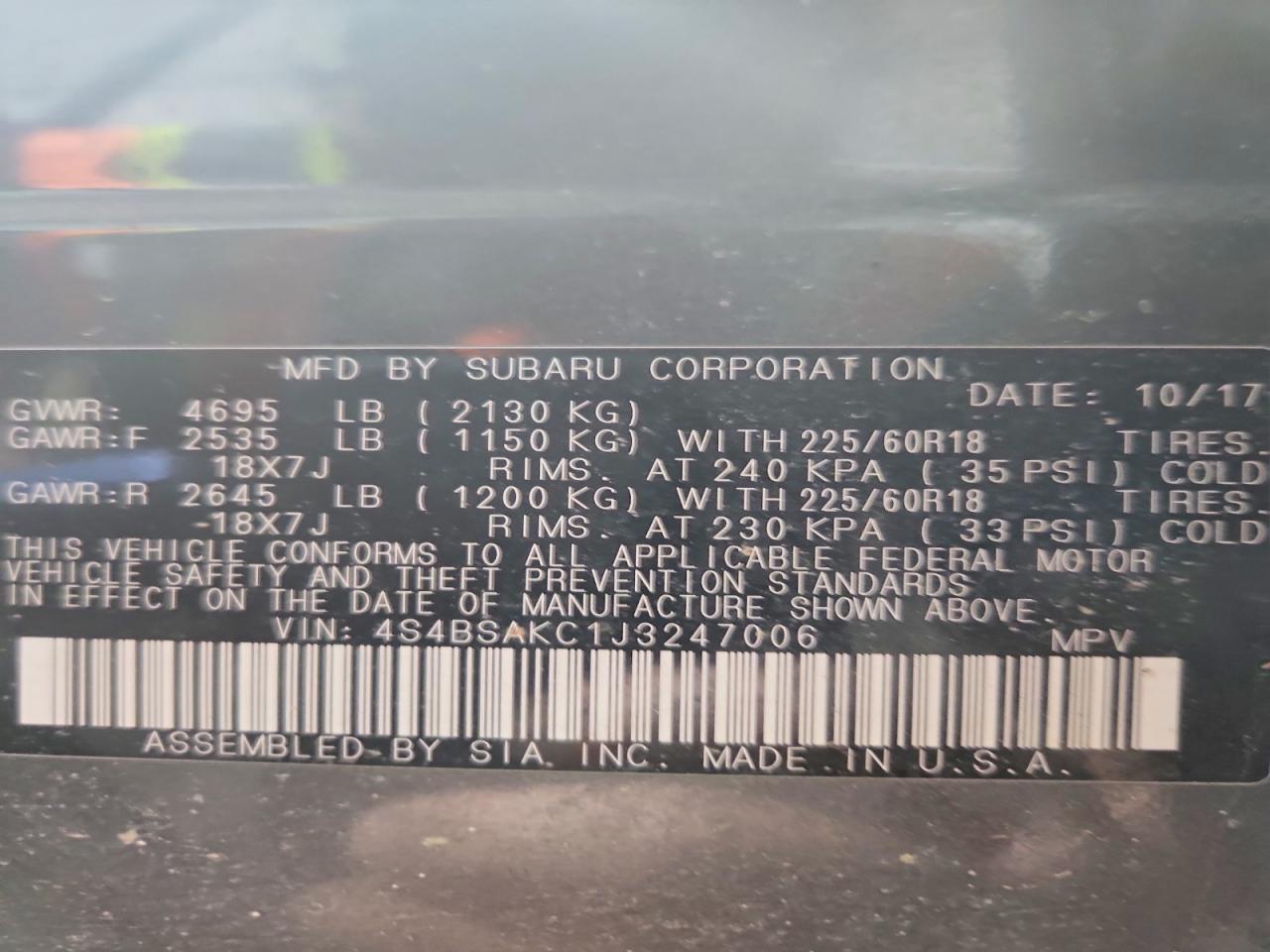 Subaru Outback 2.5i Limited