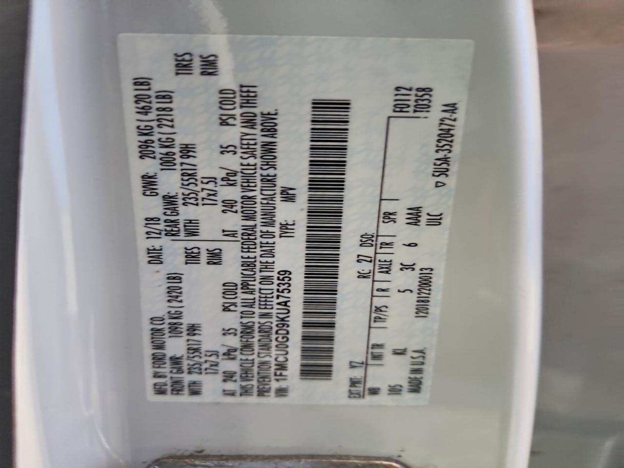 Ford Escape Se