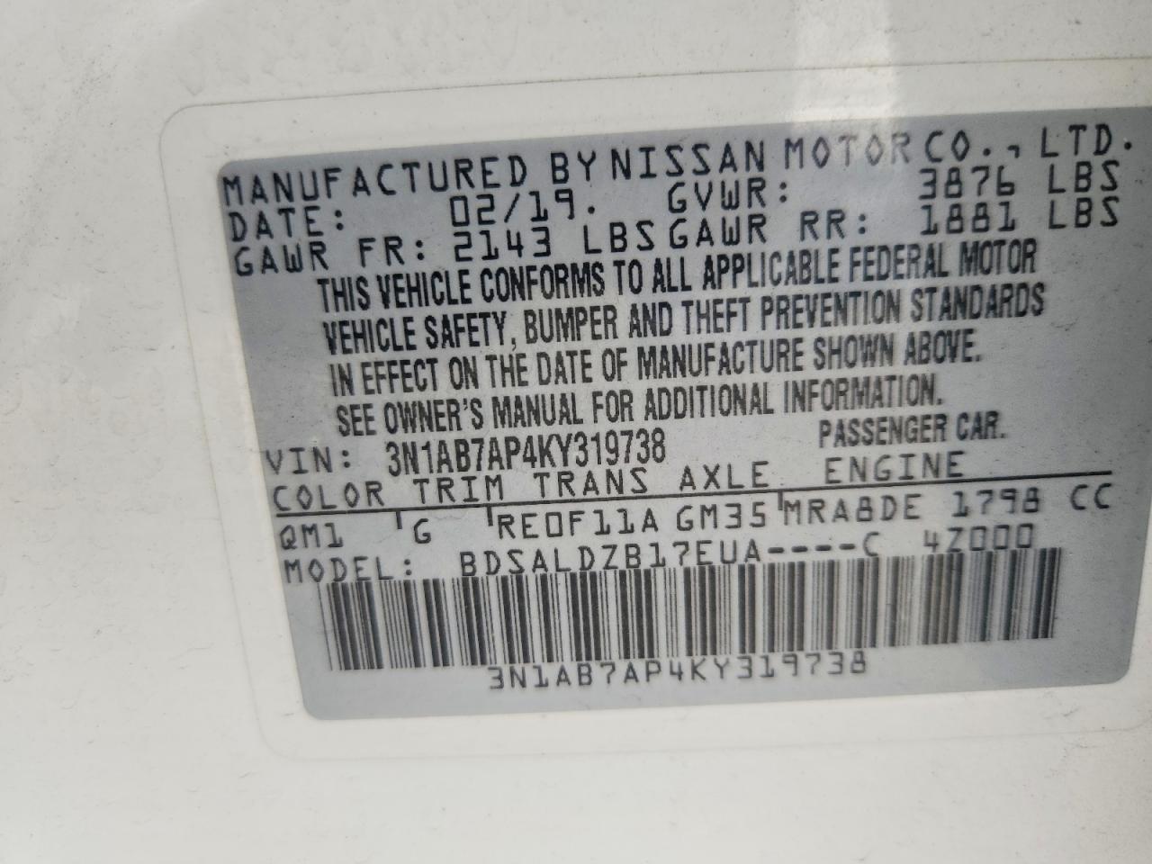 Nissan Sentra Sv