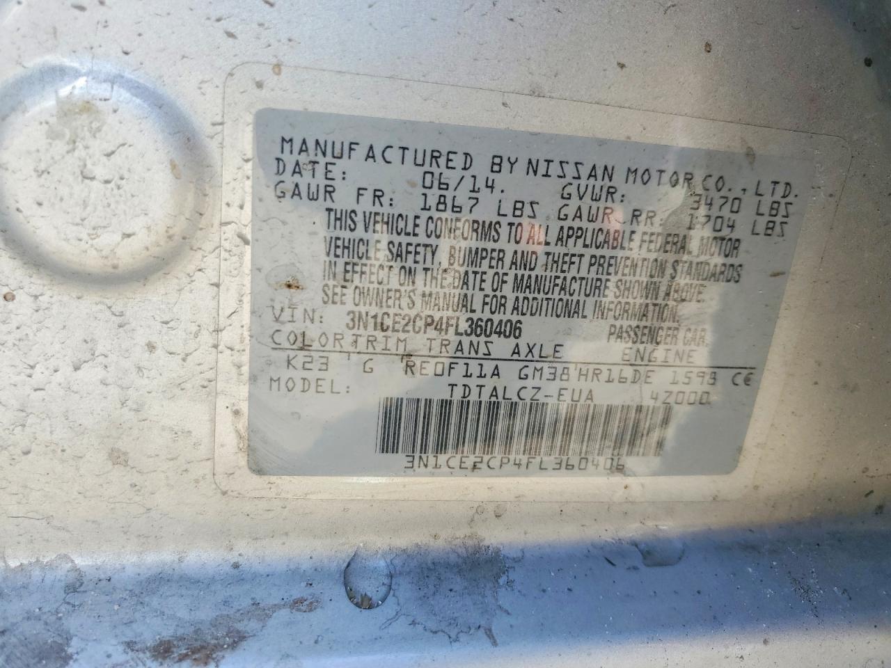 Nissan Versa S Plus