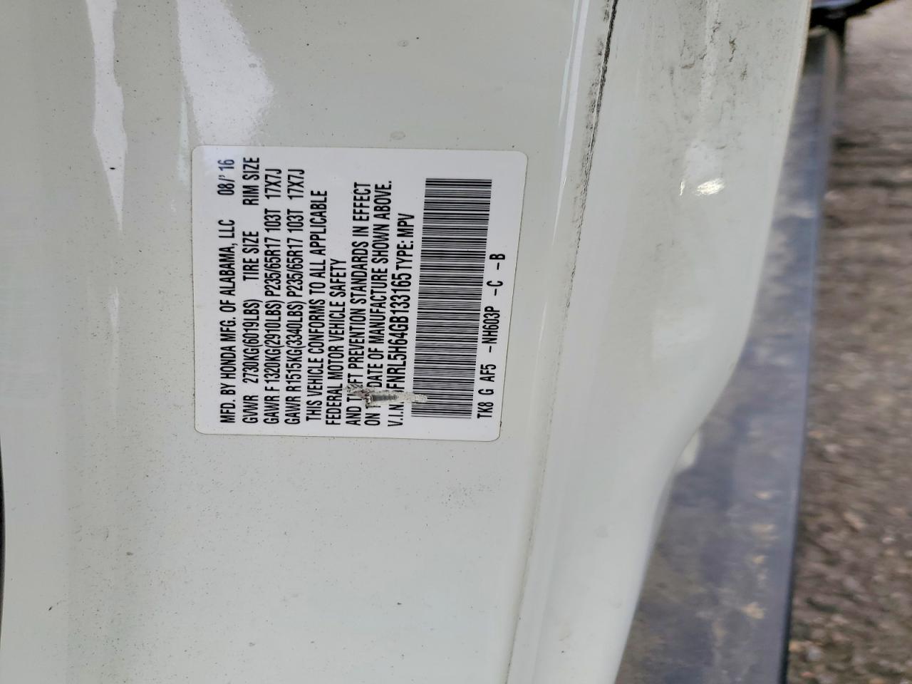 Honda Odyssey Exl