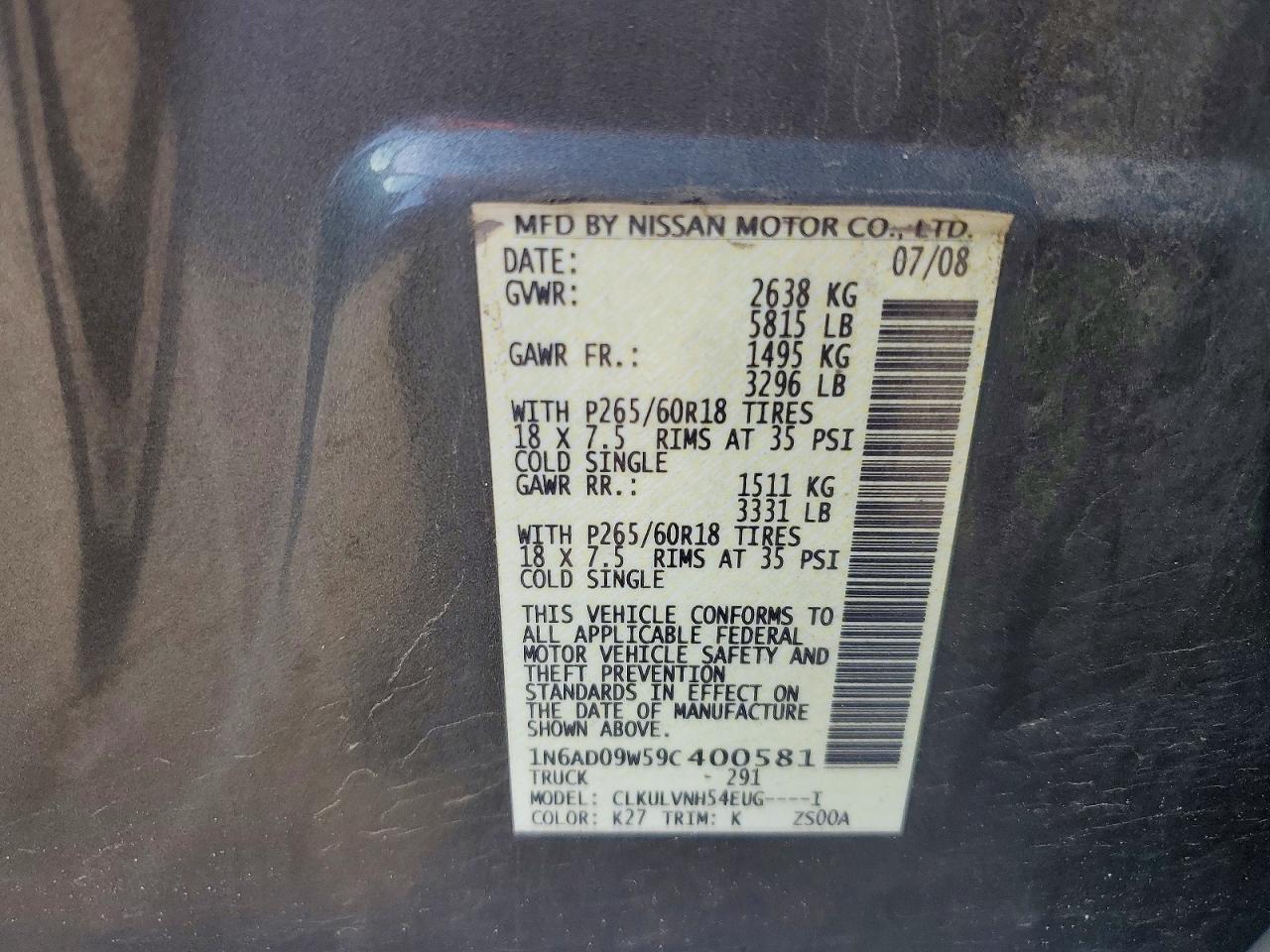 Nissan Frontier Se V6