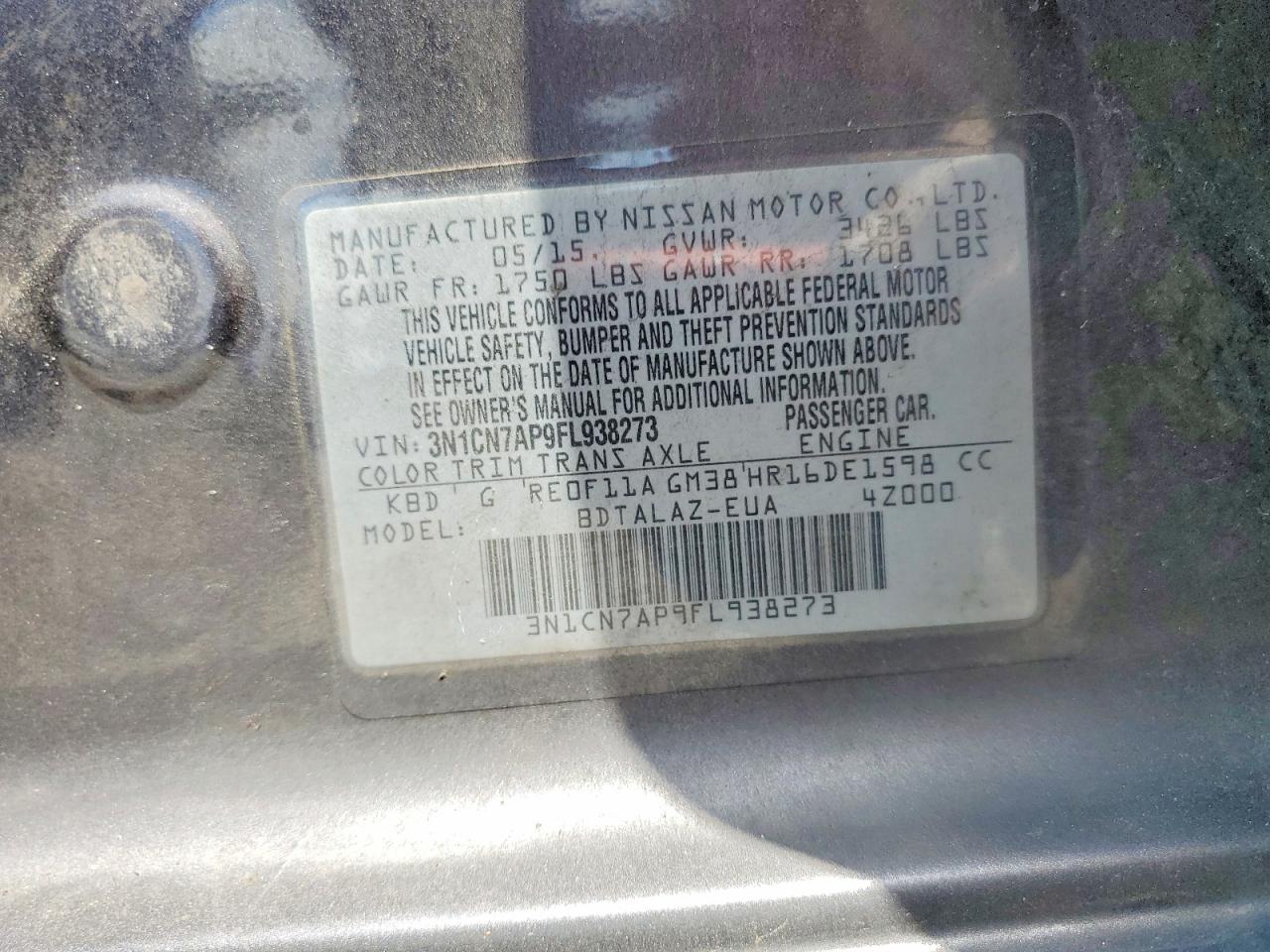 Nissan Versa 1.6 S Plus
