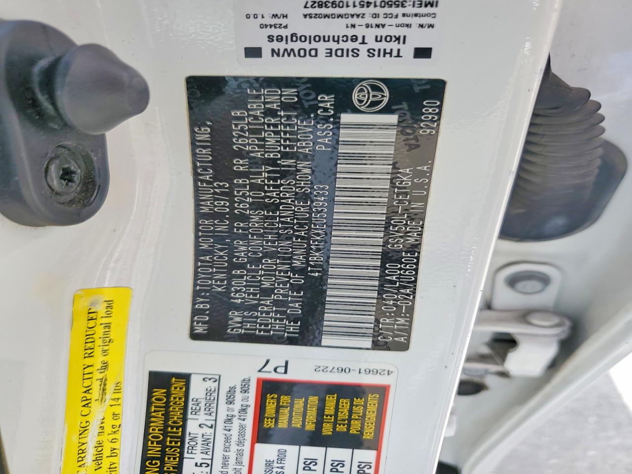 Toyota Camry Xle V6