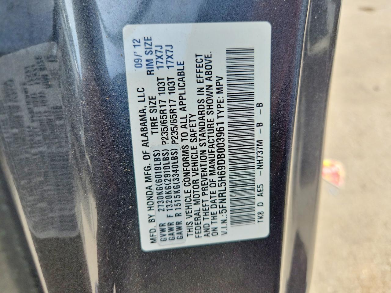 Honda Odyssey Exl