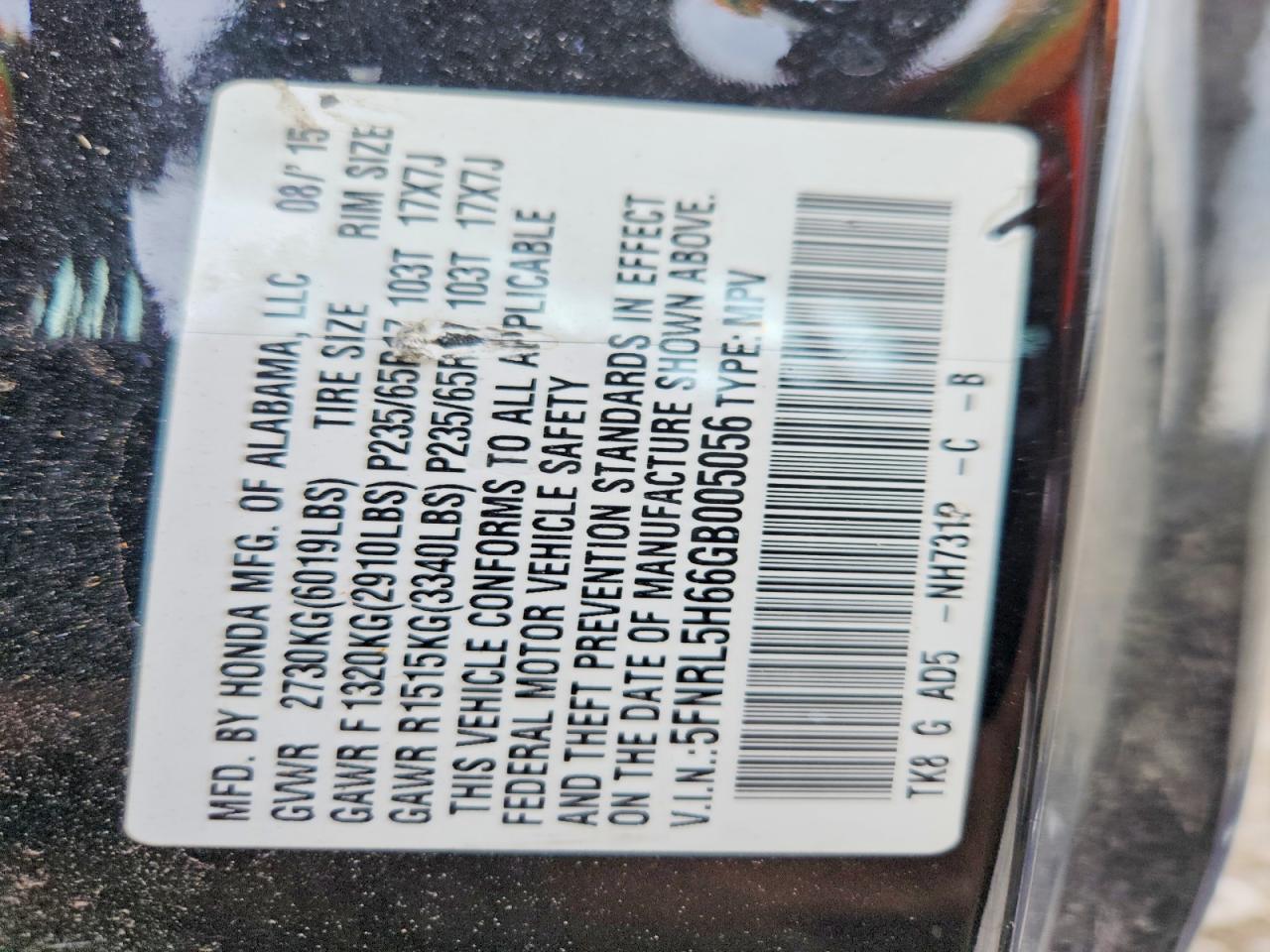 Honda Odyssey Exl