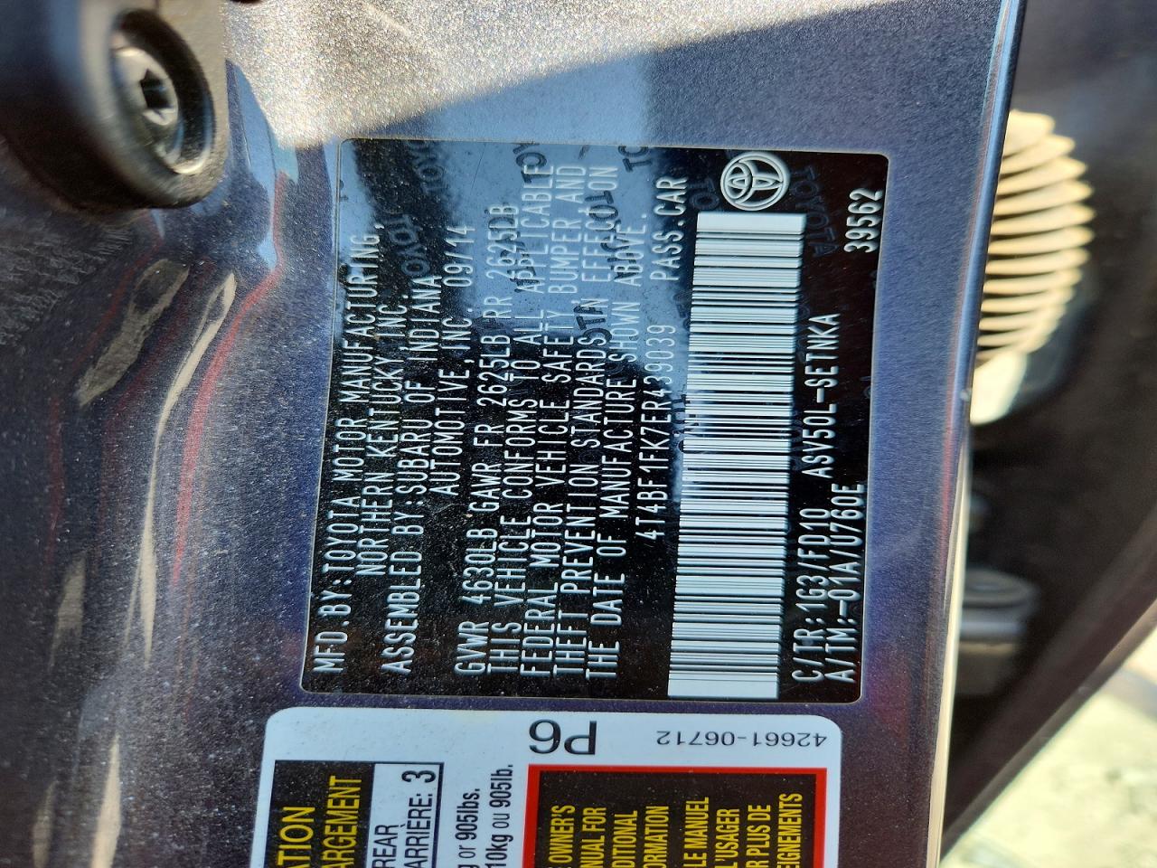 Toyota Camry Le