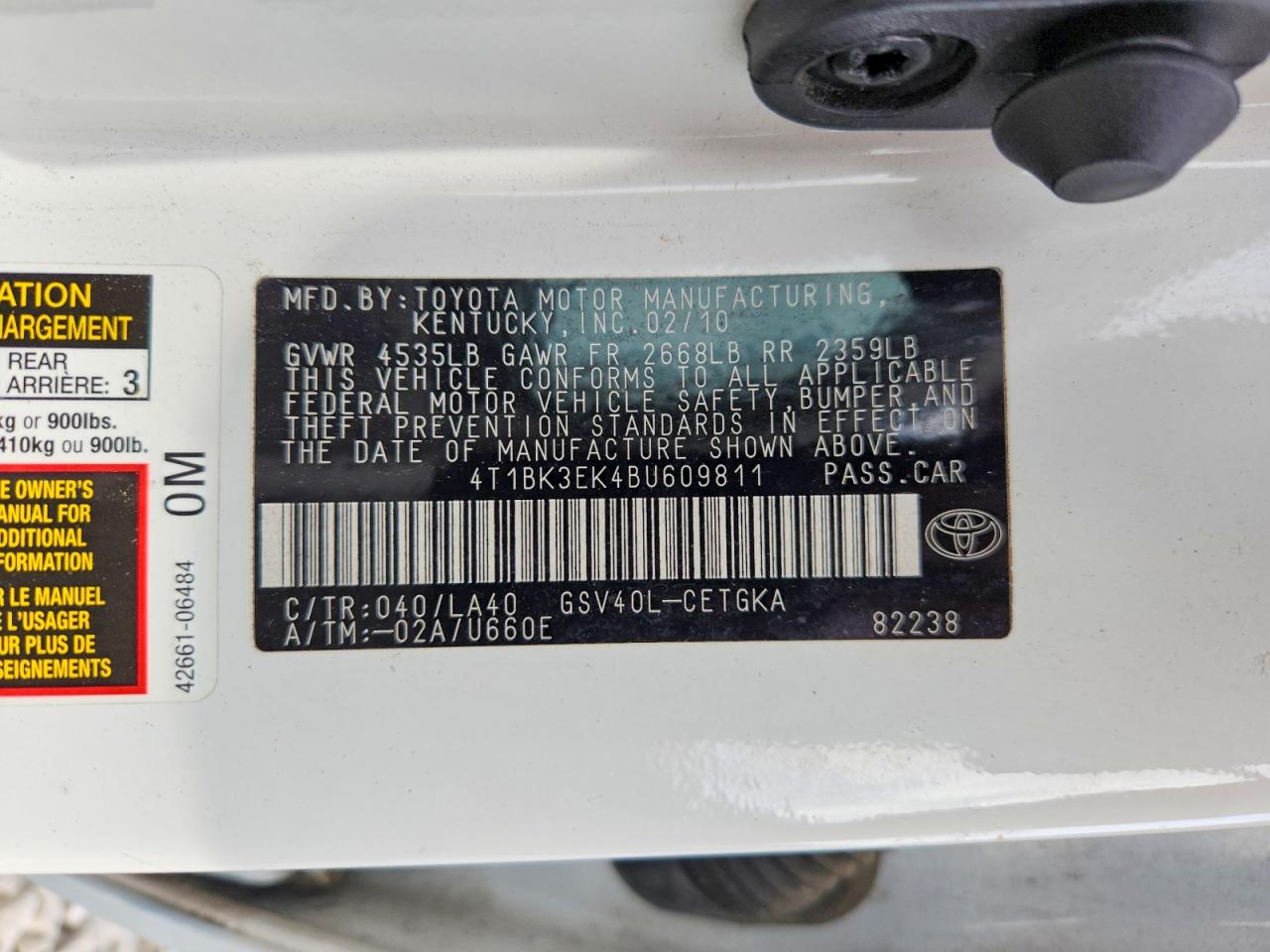 Toyota Camry Xle V6