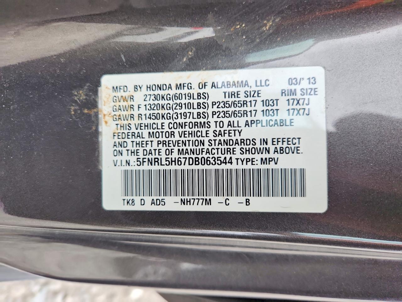 Honda Odyssey Exl