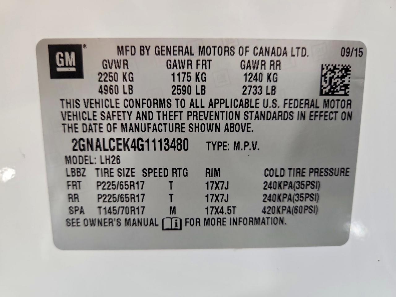 Chevrolet Equinox Lt