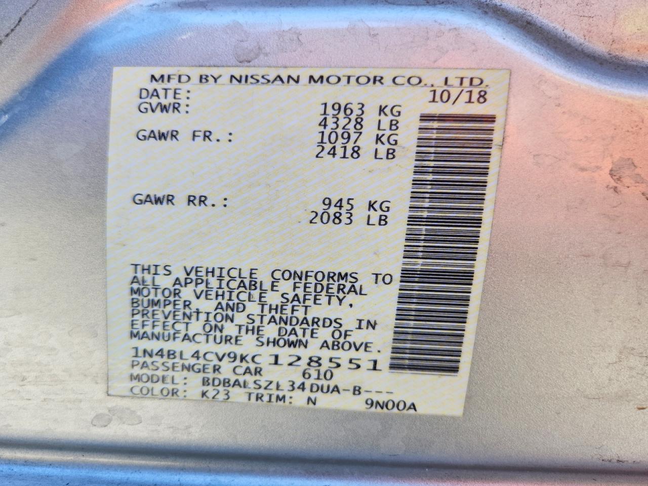 Nissan Altima Sr