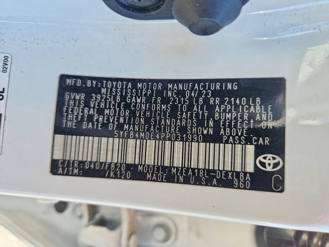 Toyota Corolla Le