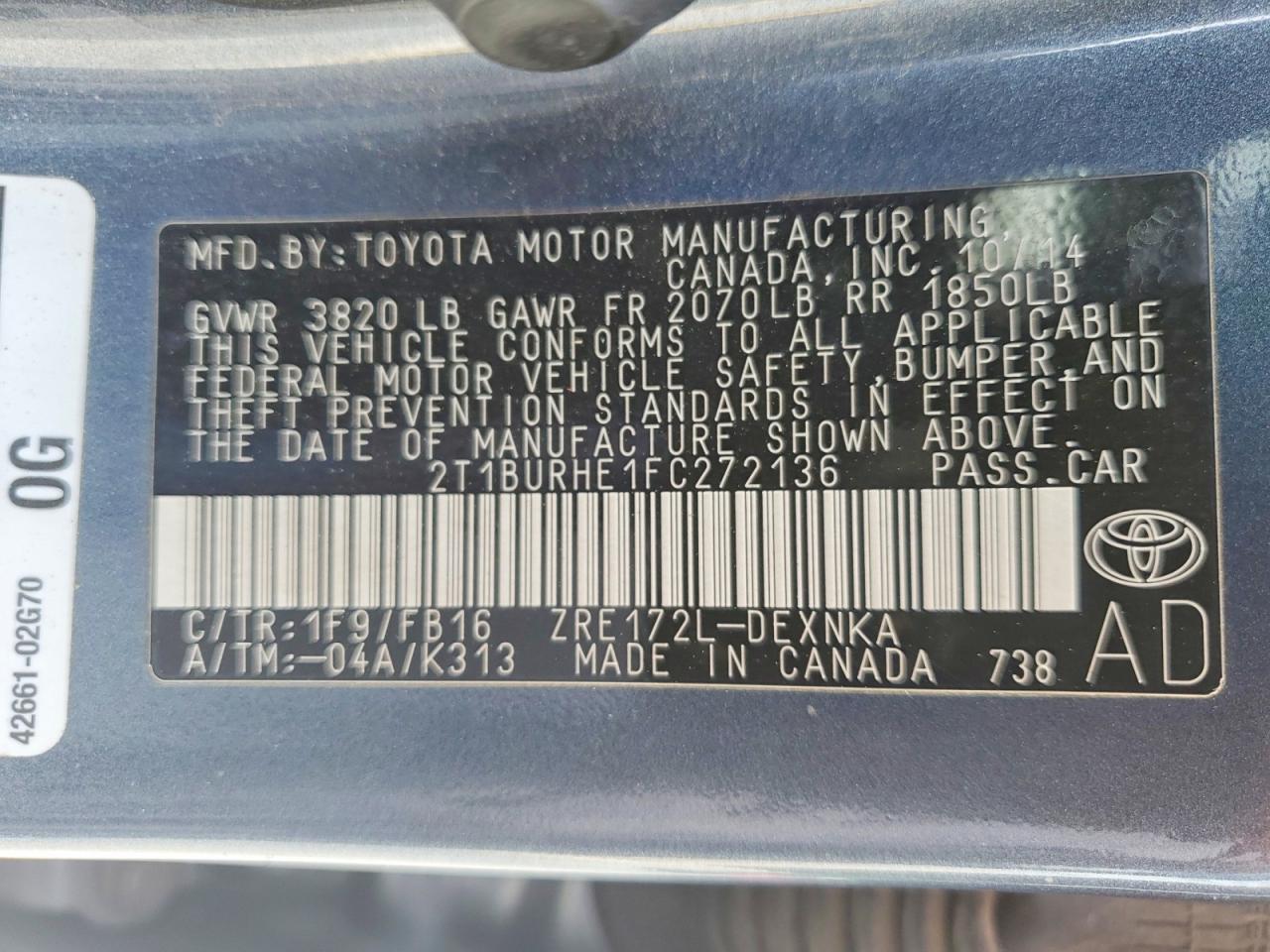 Toyota Corolla Le