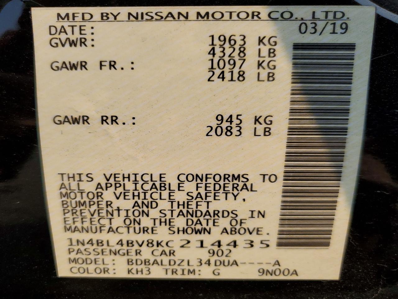 Nissan Altima 2.5 S