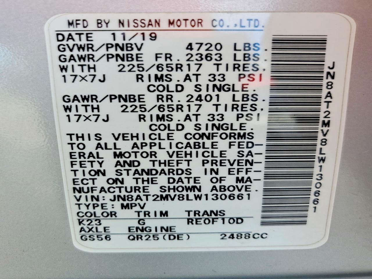 Nissan Rogue Sv