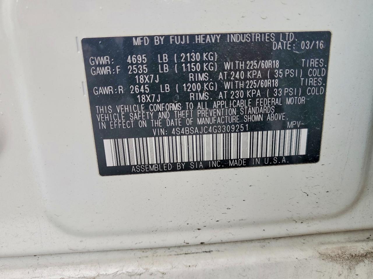 Subaru Outback 2.5i Limited