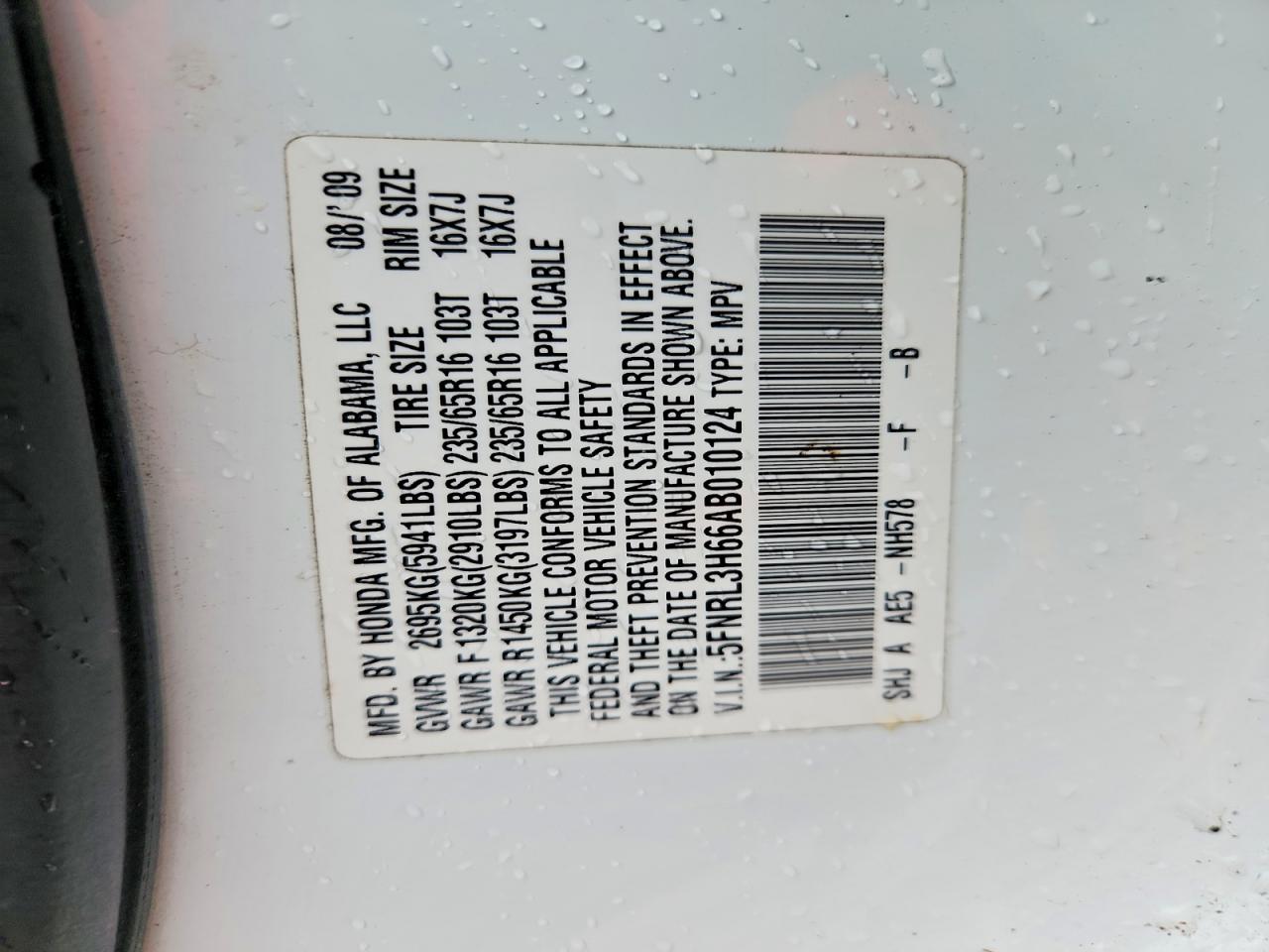Honda Odyssey Exl