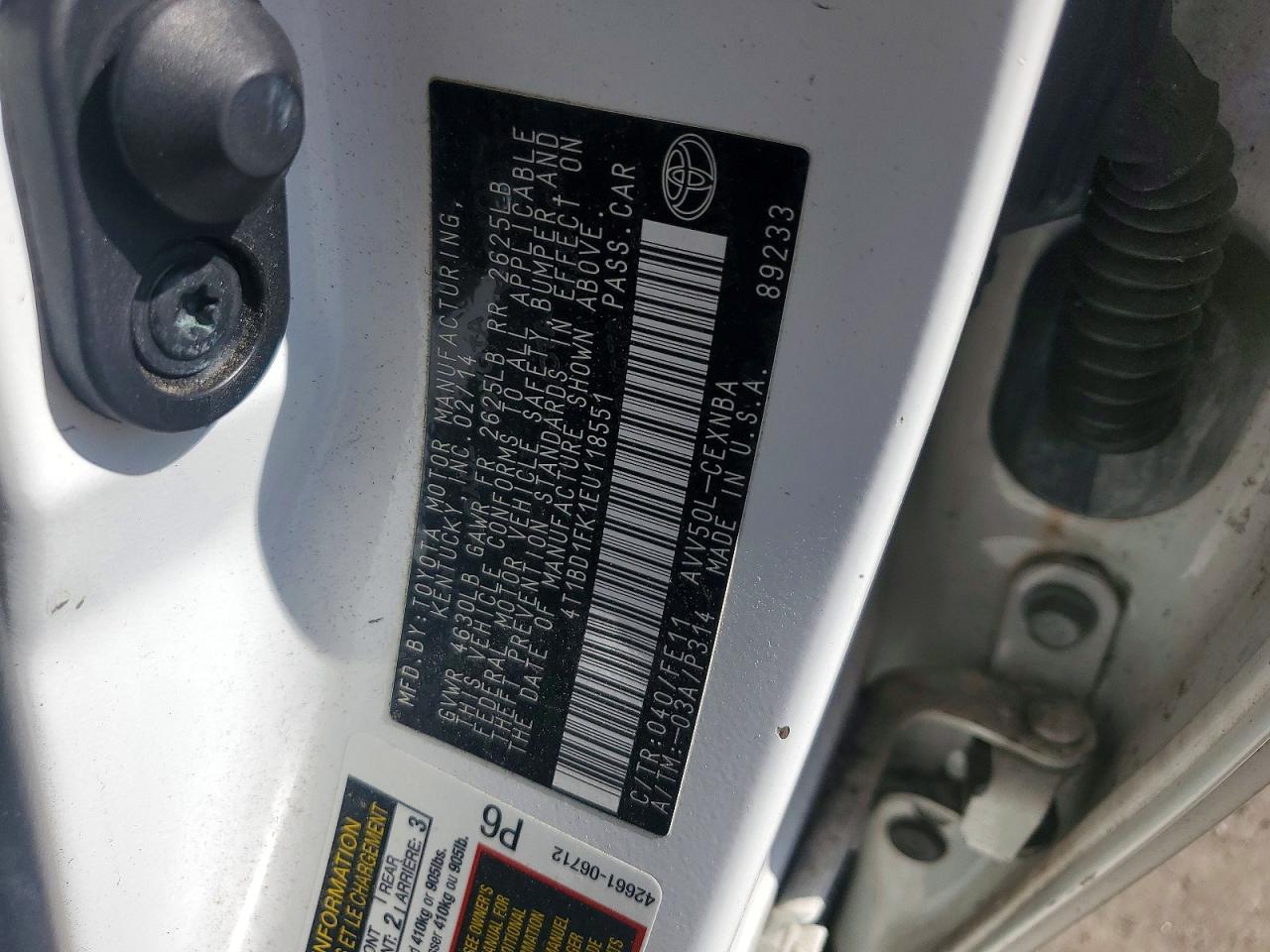Toyota Camry Le