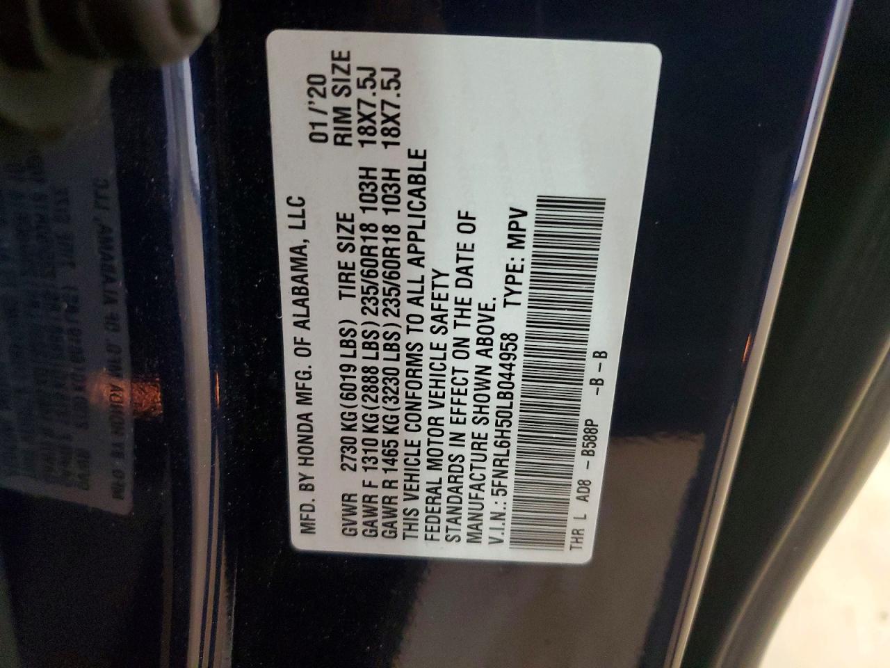 Honda Odyssey Ex