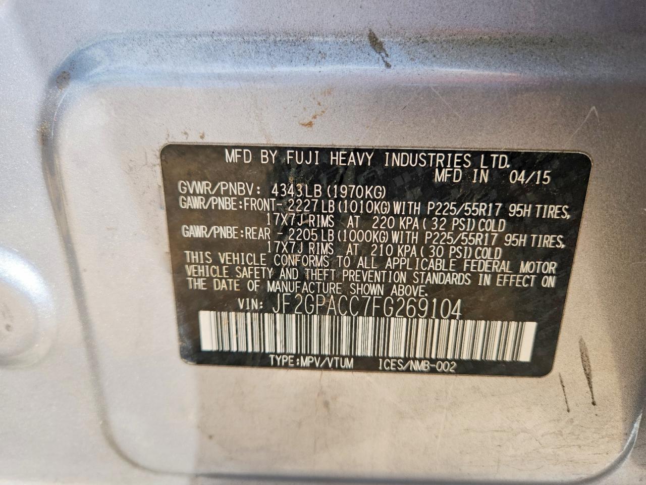 Subaru Xv 2.0 Premium