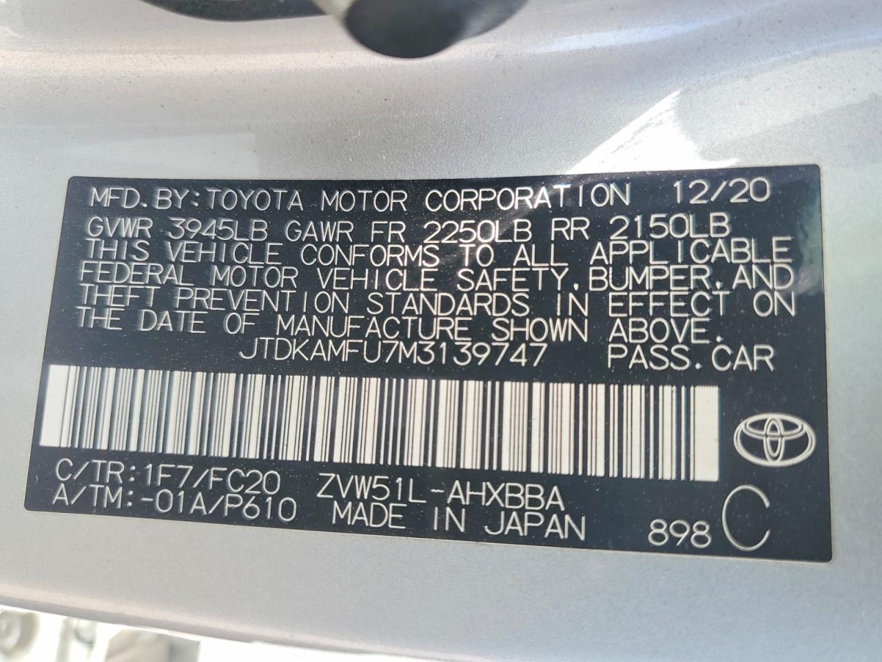 Toyota Prius L Eco