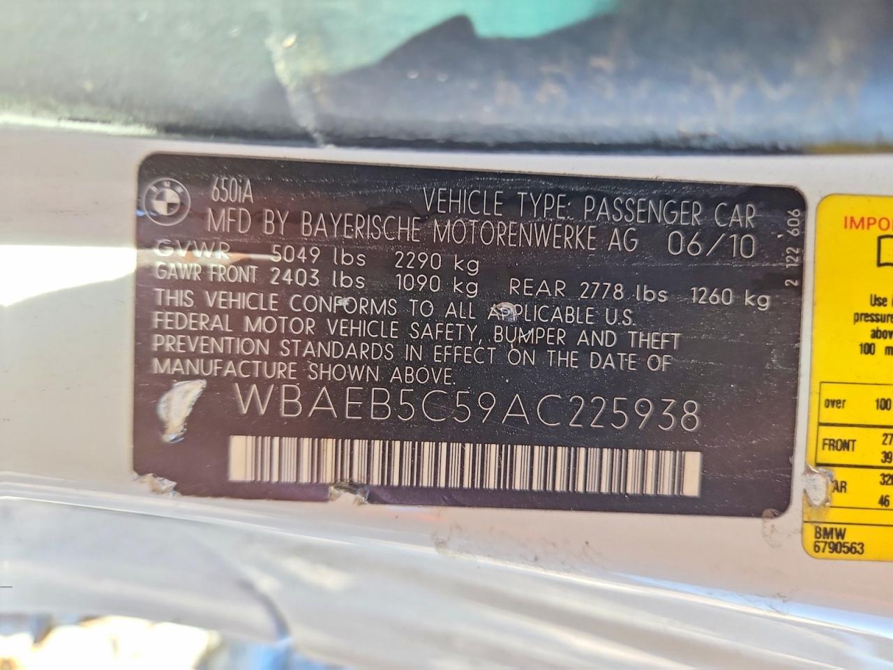 BMW 6 Series I