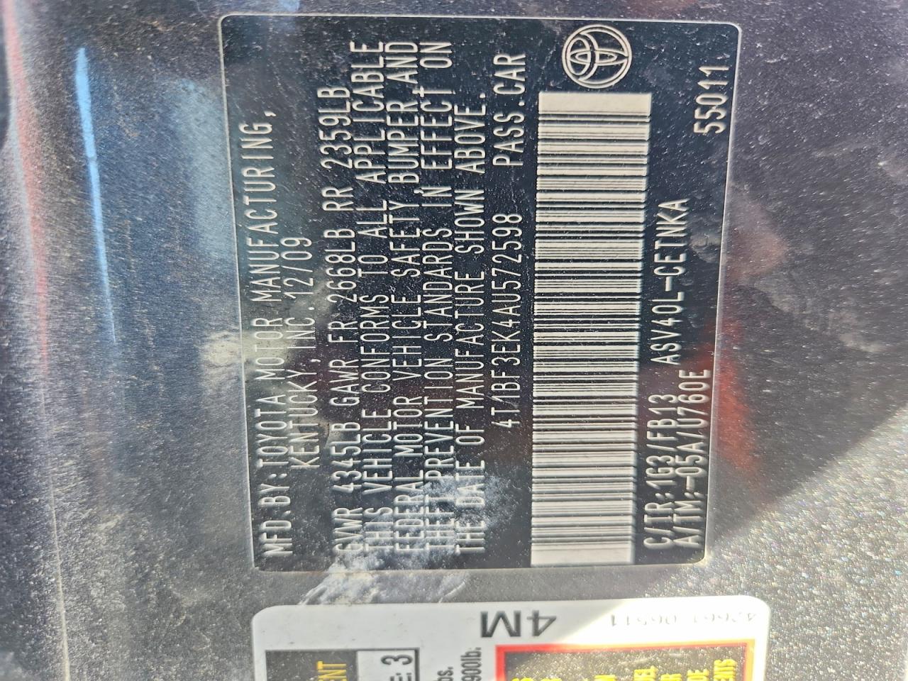 Toyota Camry Le