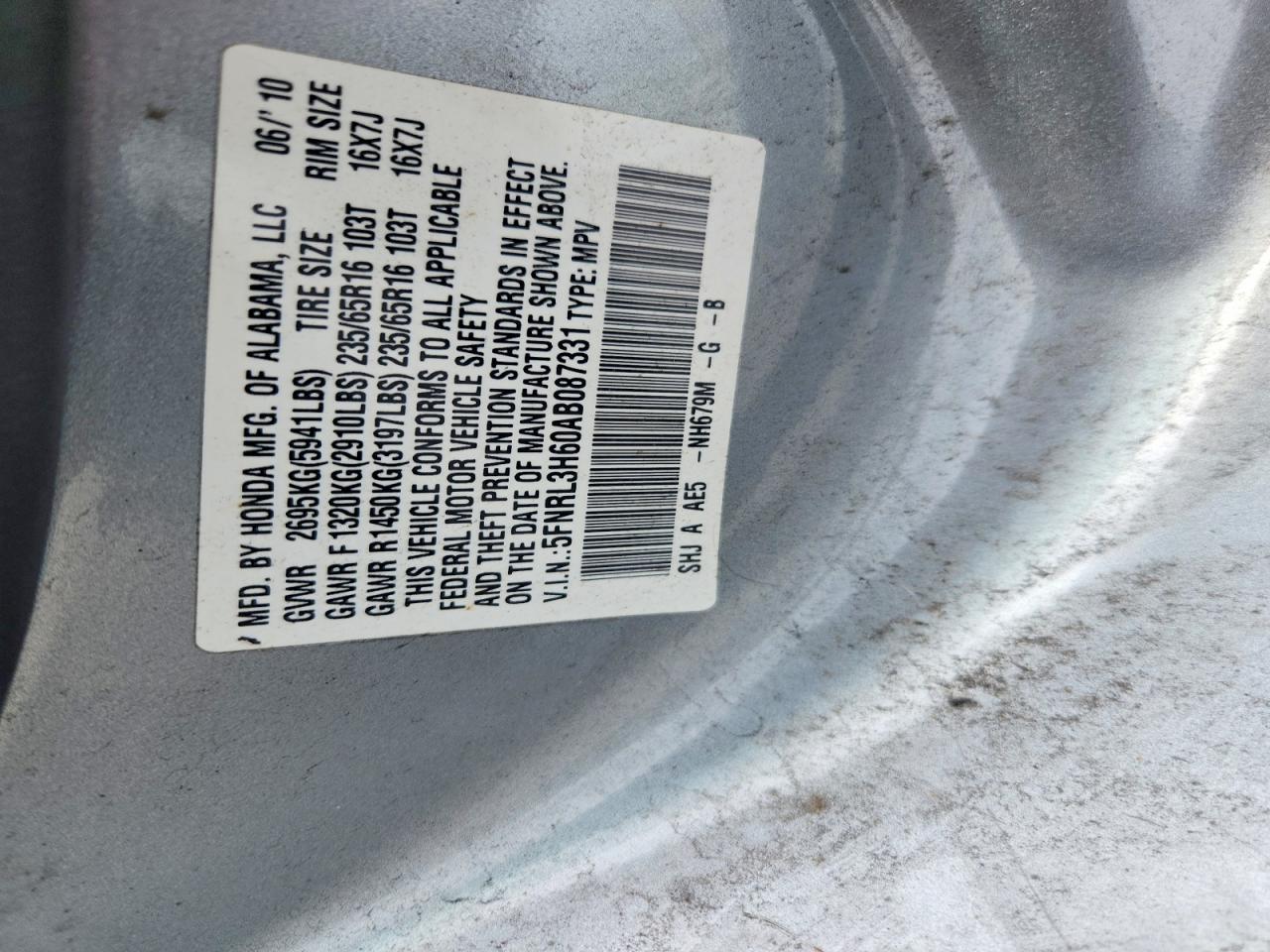 Honda Odyssey Exl