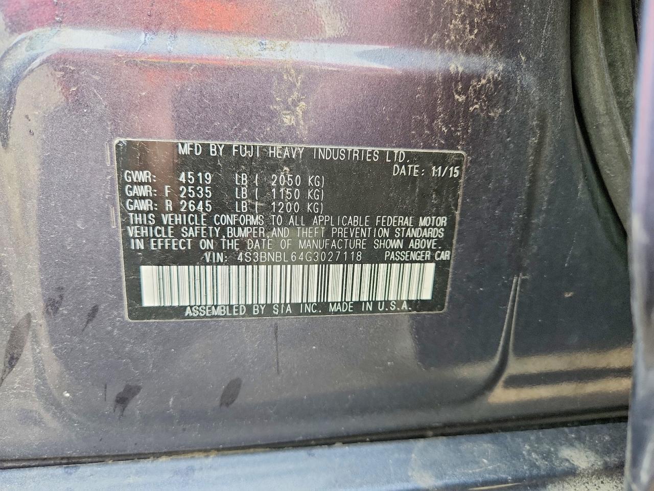 Subaru Legacy 2.5i Limited