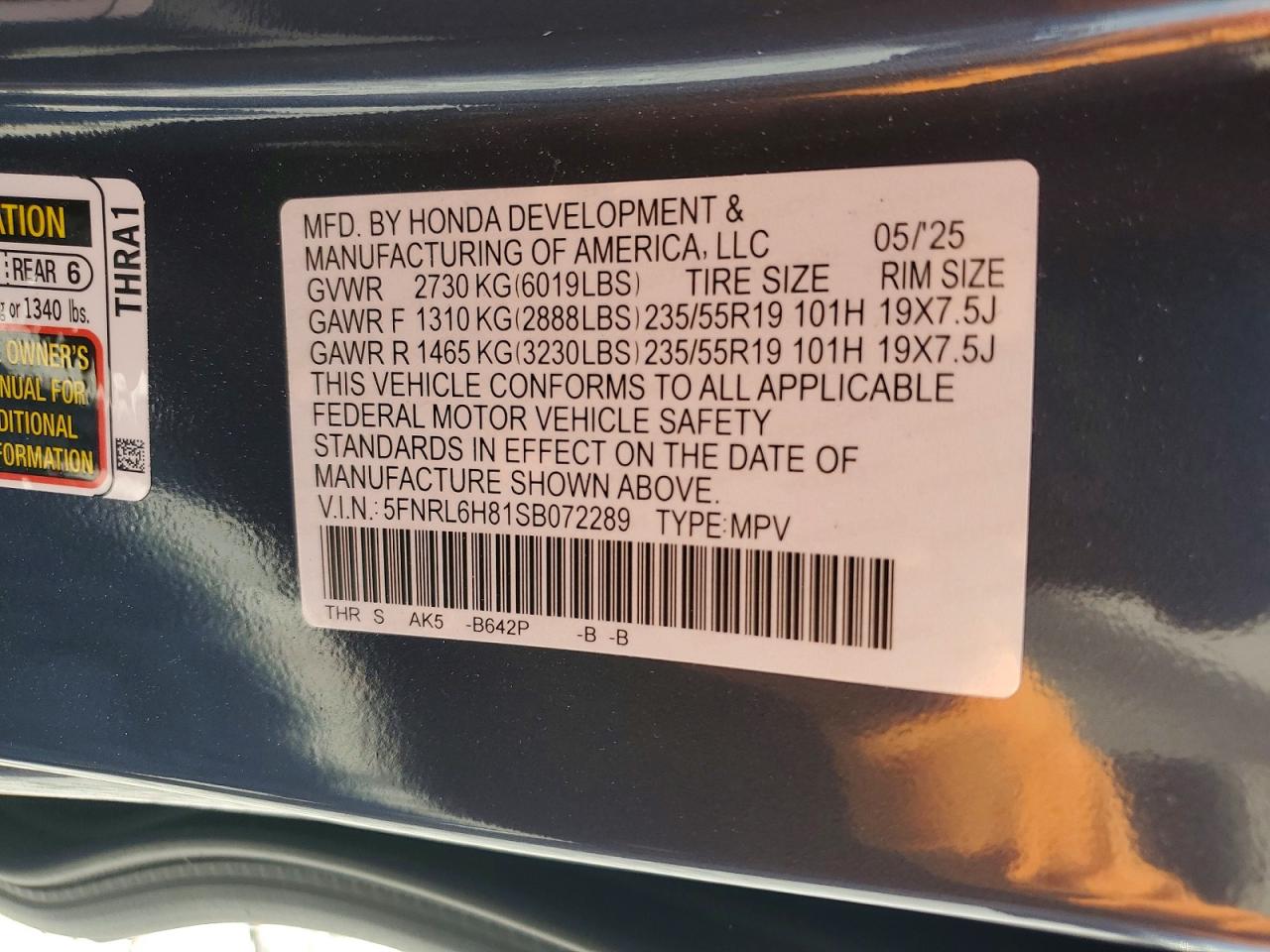 Honda Odyssey Touring