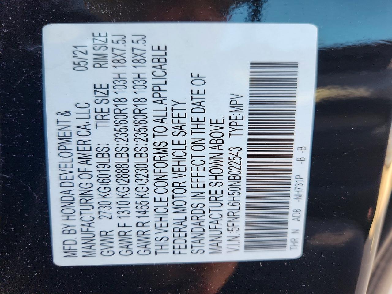 Honda Odyssey Ex