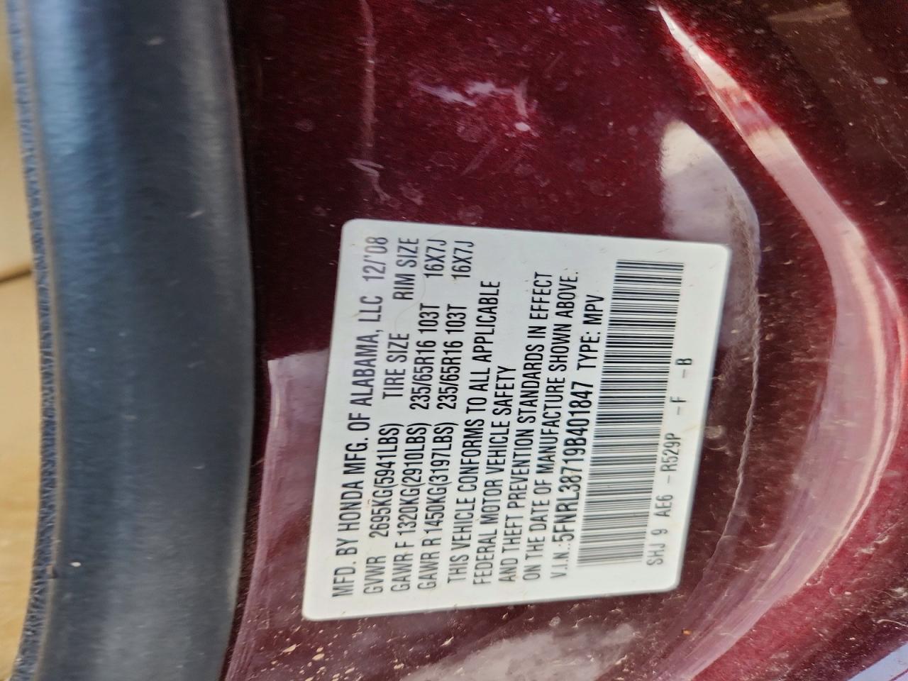 Honda Odyssey Exl